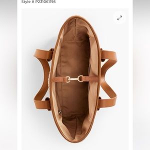 Talbots Woven Stripe Knot Tote